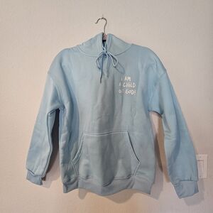 Sky Blue Hoodie with Motivational Text